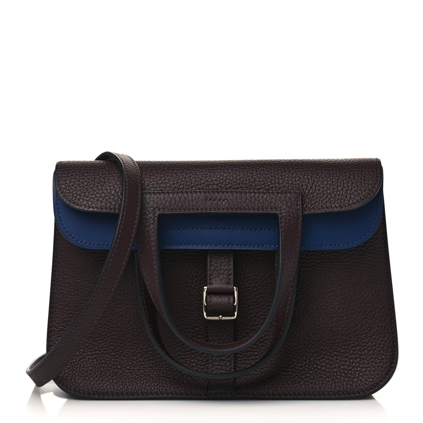 Taurillon Clemence Verso Halzan 25 Rouge Sellier Bleu Saphir