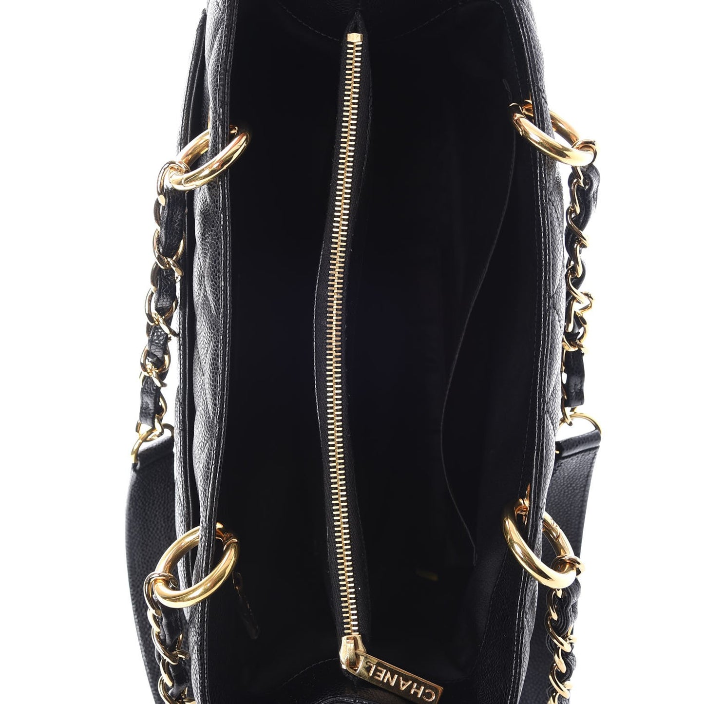 Caviar Quilted Grand Shopping Tote GST Black