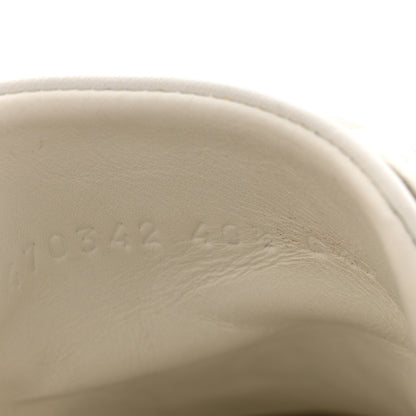 Gucci Calfskin Ayers Web Blind for Love Embroidered Womens Ace Sneakers 40.5 White 10 of 13