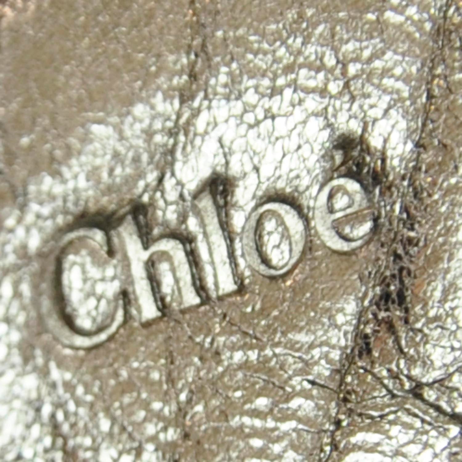 Chloe Leather Heloise Satchel Gold 5 of 8