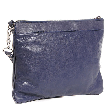 Balenciaga Agneau Giant Silver Hardware 12 Flat Handle Clutch Jacynthe 3 of 11