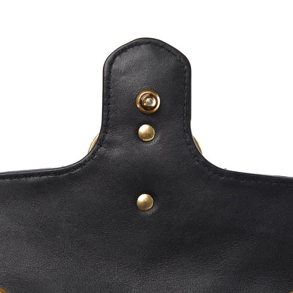 Gucci Calfskin Matelasse Mini GG Marmont Shoulder Bag Black 9 of 11