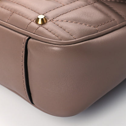 Gucci Calfskin Matelasse Studded Mini Pearly GG Marmont Shoulder Bag Porcelain Rose 10 of 10