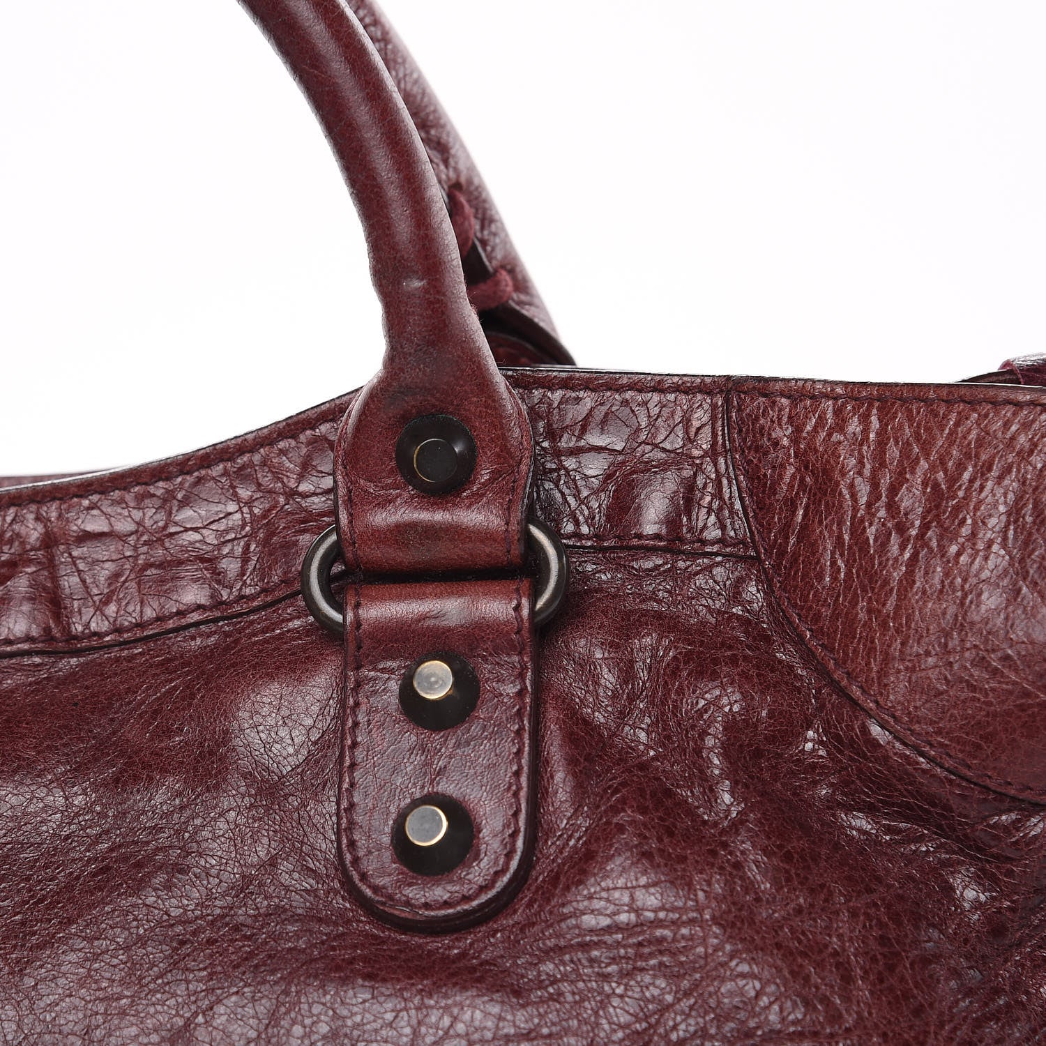 Balenciaga Agneau Classic Hardware City Dark Wine 14 of 18