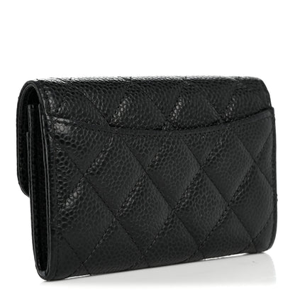 Chanel Caviar Quilted Flap Card Holder Black 3 of 8