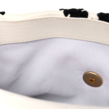 Chanel Calfskin Crochet Medium Chanel 19 Flap White Black 14 of 14