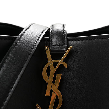 Saint Laurent Smooth Shiny Calfskin Monogram Le 37 Small Bucket Bag Black 7 of 9
