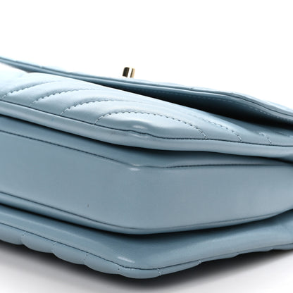 Chanel Lambskin Chevron Quilted Small Trendy CC Flap Dual Handle Bag Light Blue 11 of 12