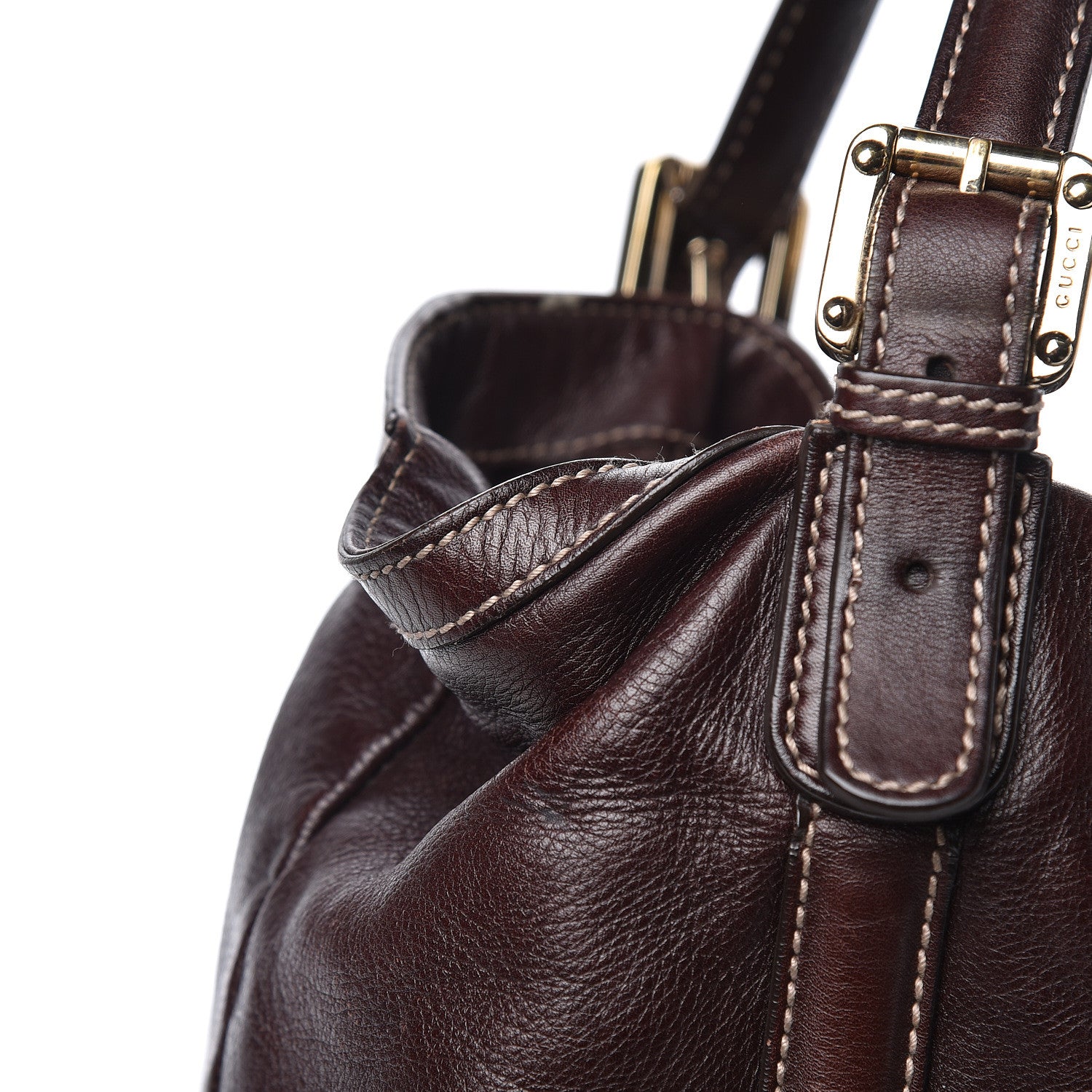 Gucci Calfskin Medium Britt Tote Dark Brown 11 of 16