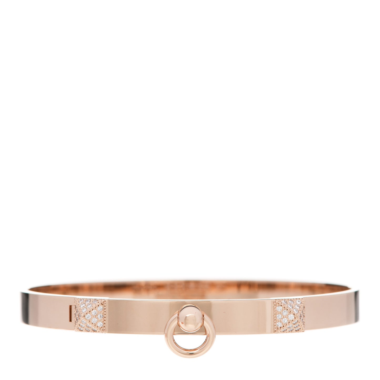 18K Rose Gold Diamond PM Collier De Chien Bracelet ST