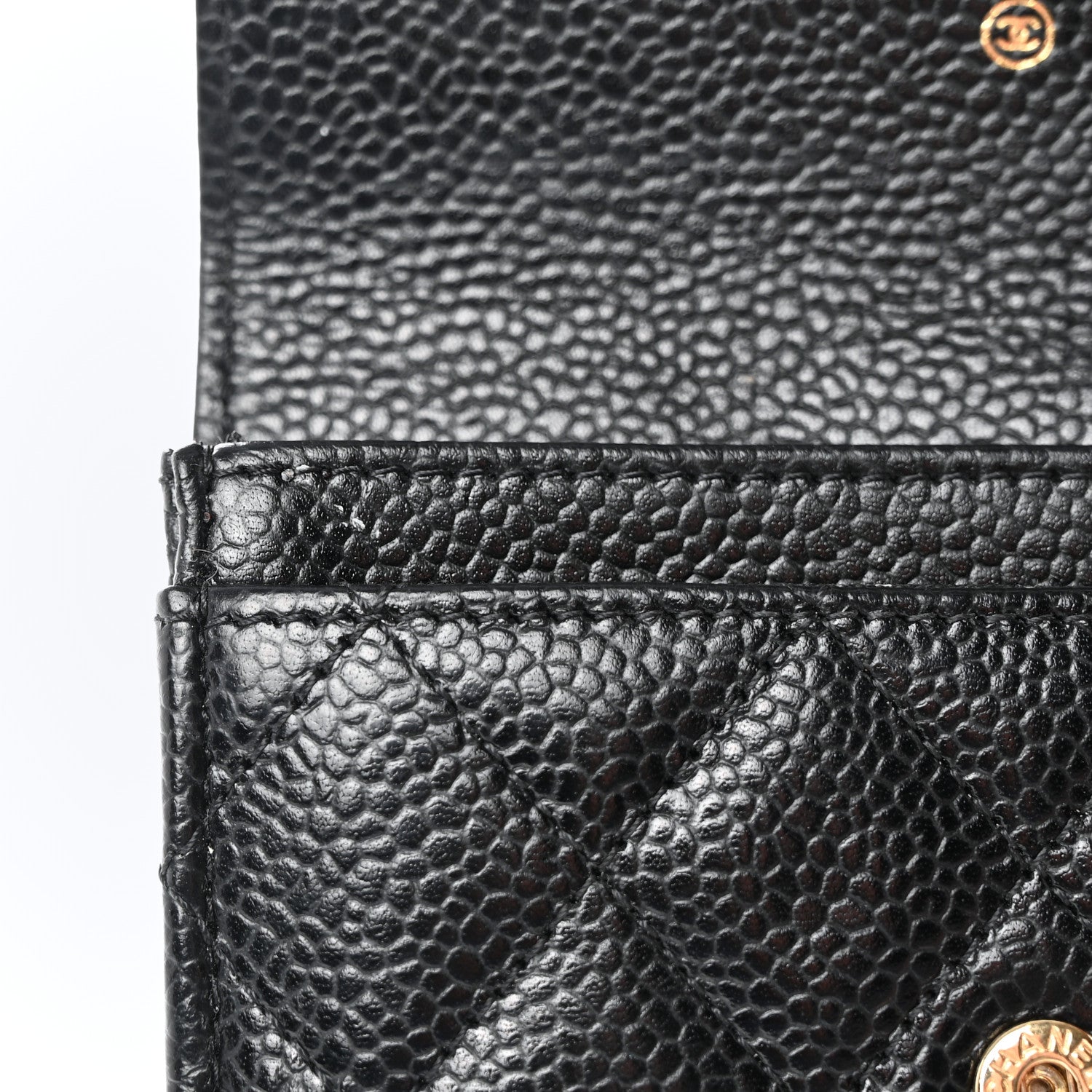 Chanel Caviar Quilted Flap Card Holder Wallet Black 10 of 12