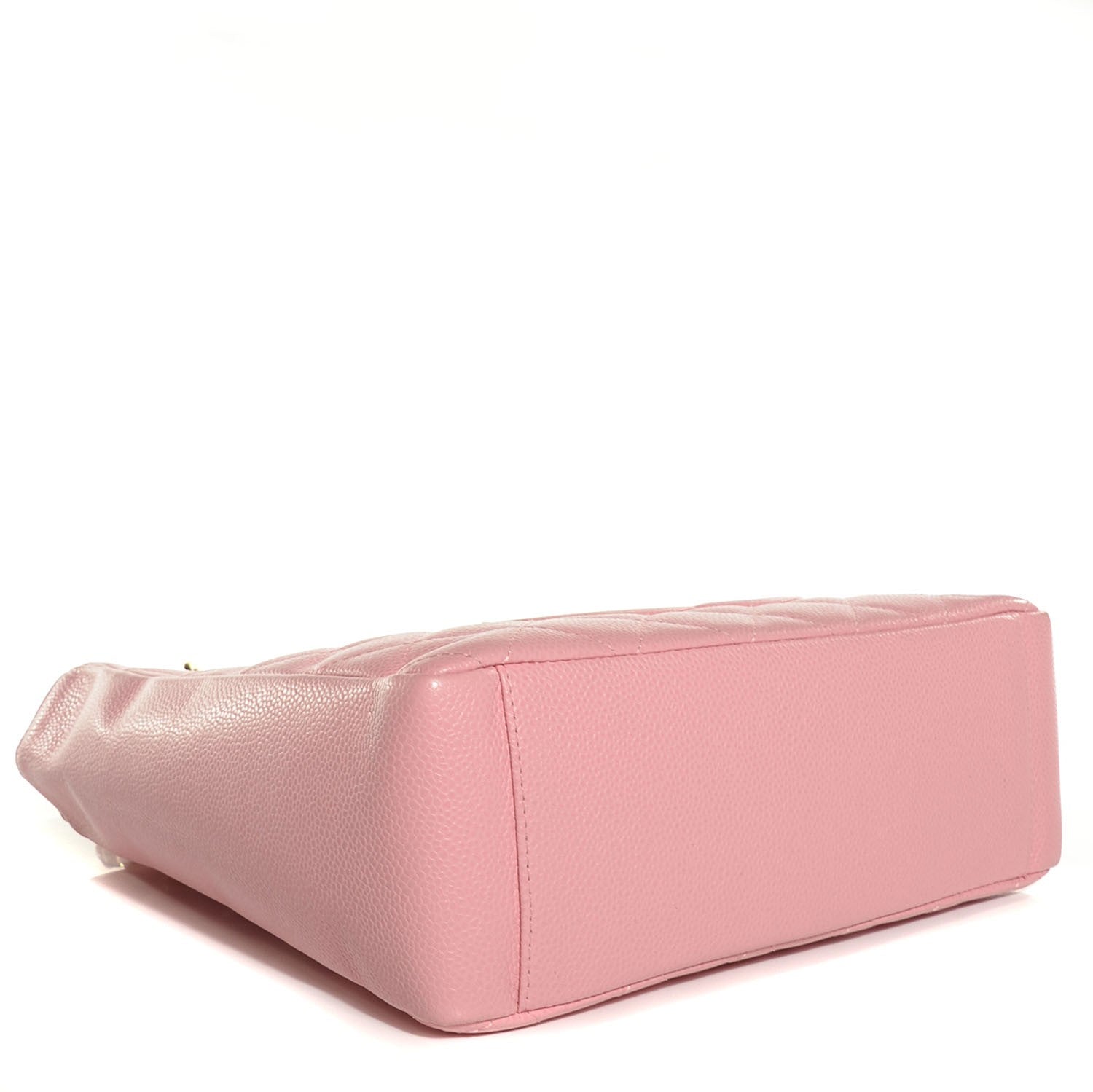 Chanel Caviar Quilted Petit Shopping Tote PST Pink 4 of 8