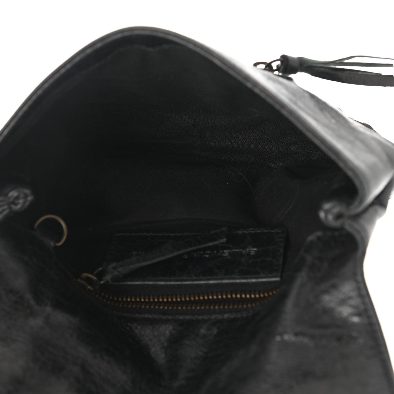 Balenciaga Agneau Classic Hardware Pouch Flap Clutch Black 6 of 8