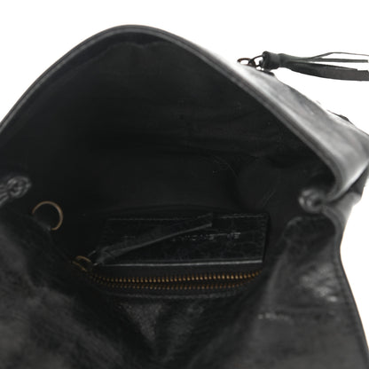 Balenciaga Agneau Classic Hardware Pouch Flap Clutch Black 6 of 8