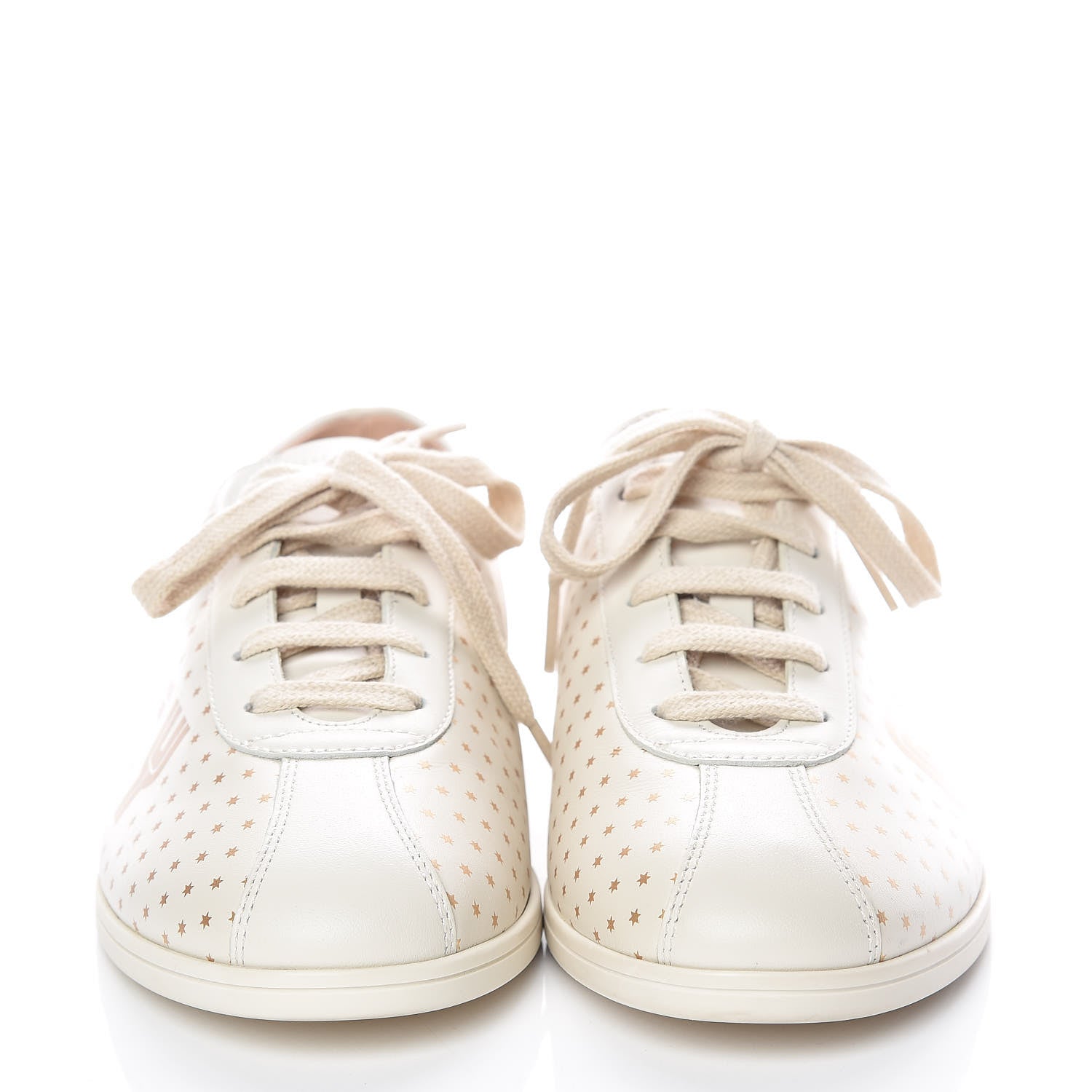 Gucci X SEGA Calfskin GUCCY Stars Womens Falacer Sneakers 38.5 White 2 of 13