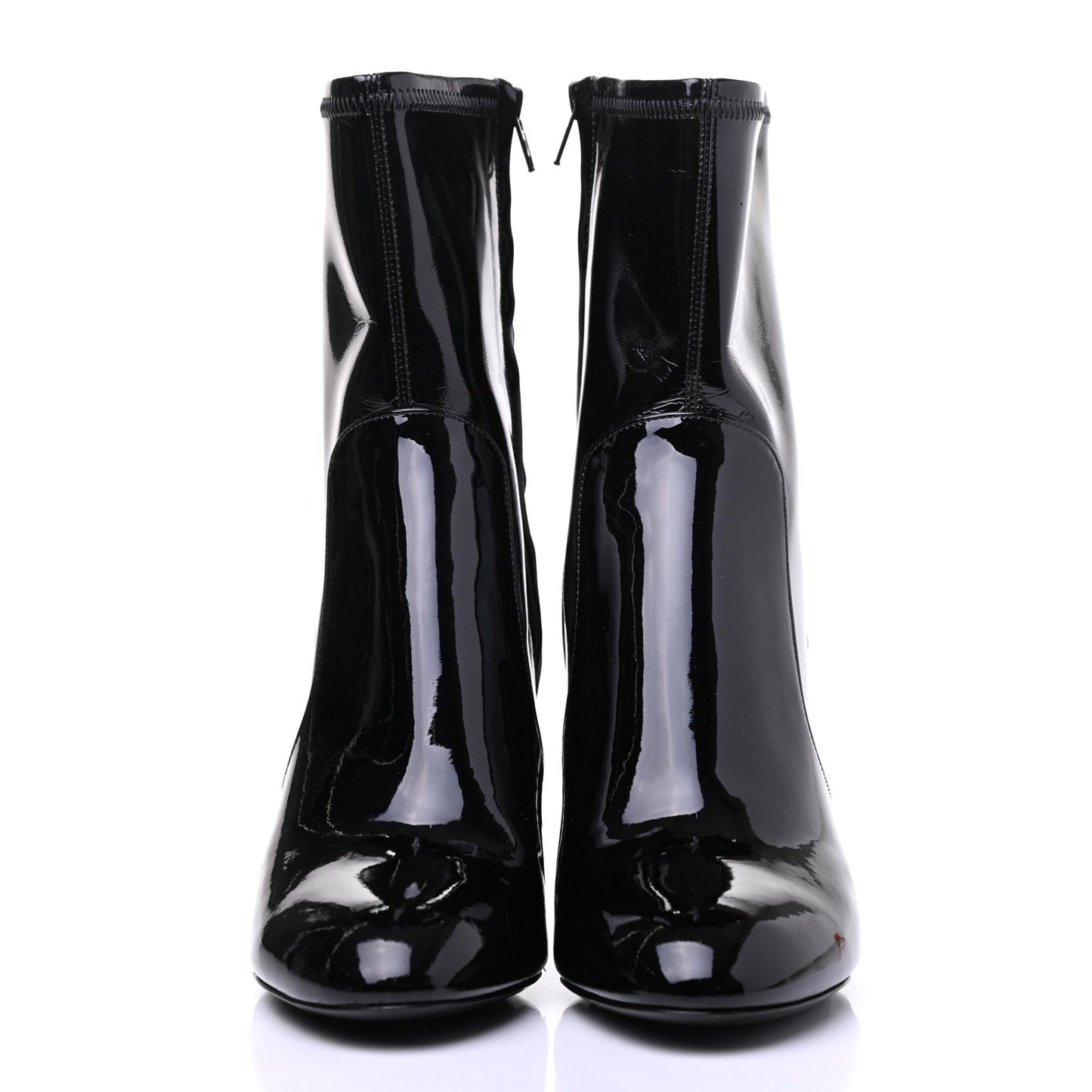 Patent Silhouette Ankle Boots 37.5 Black