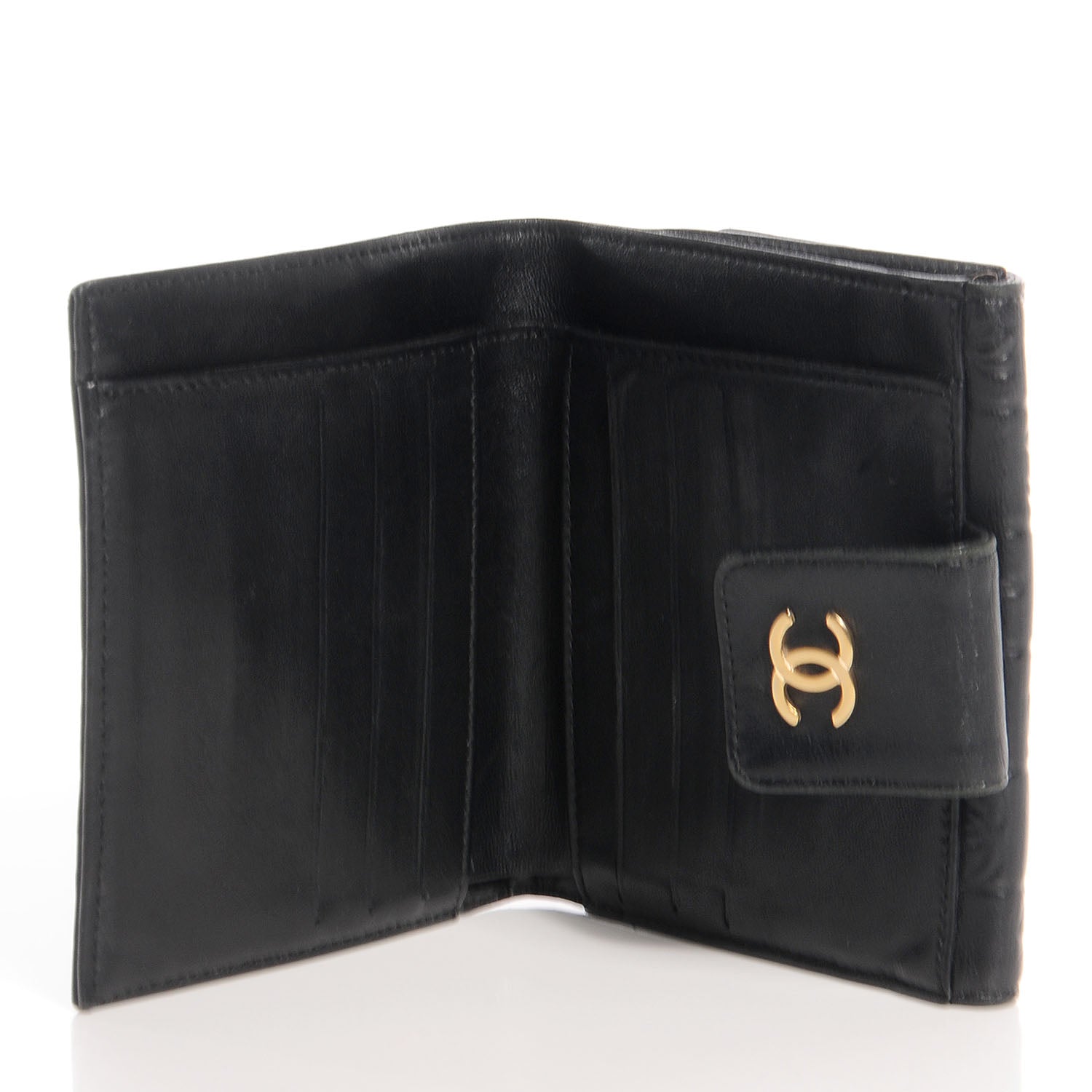 Chanel Lambskin Precious Symbols French Wallet Black 4 of 8