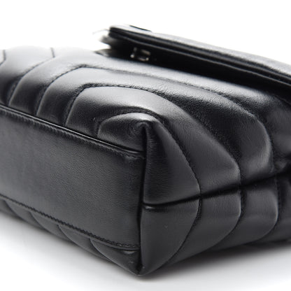 Saint Laurent Calfskin Y Quilted Monogram Toy Loulou Crossbody Bag Black 9 of 9