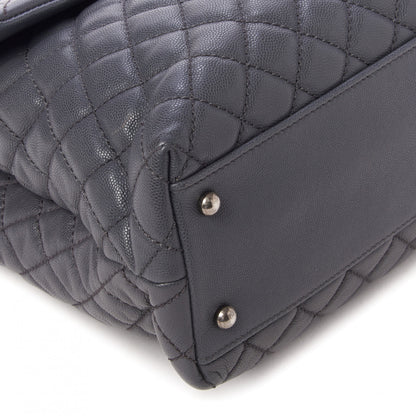 Chanel Caviar Quilted Large Coco Handle Flap Grey 5 of 9