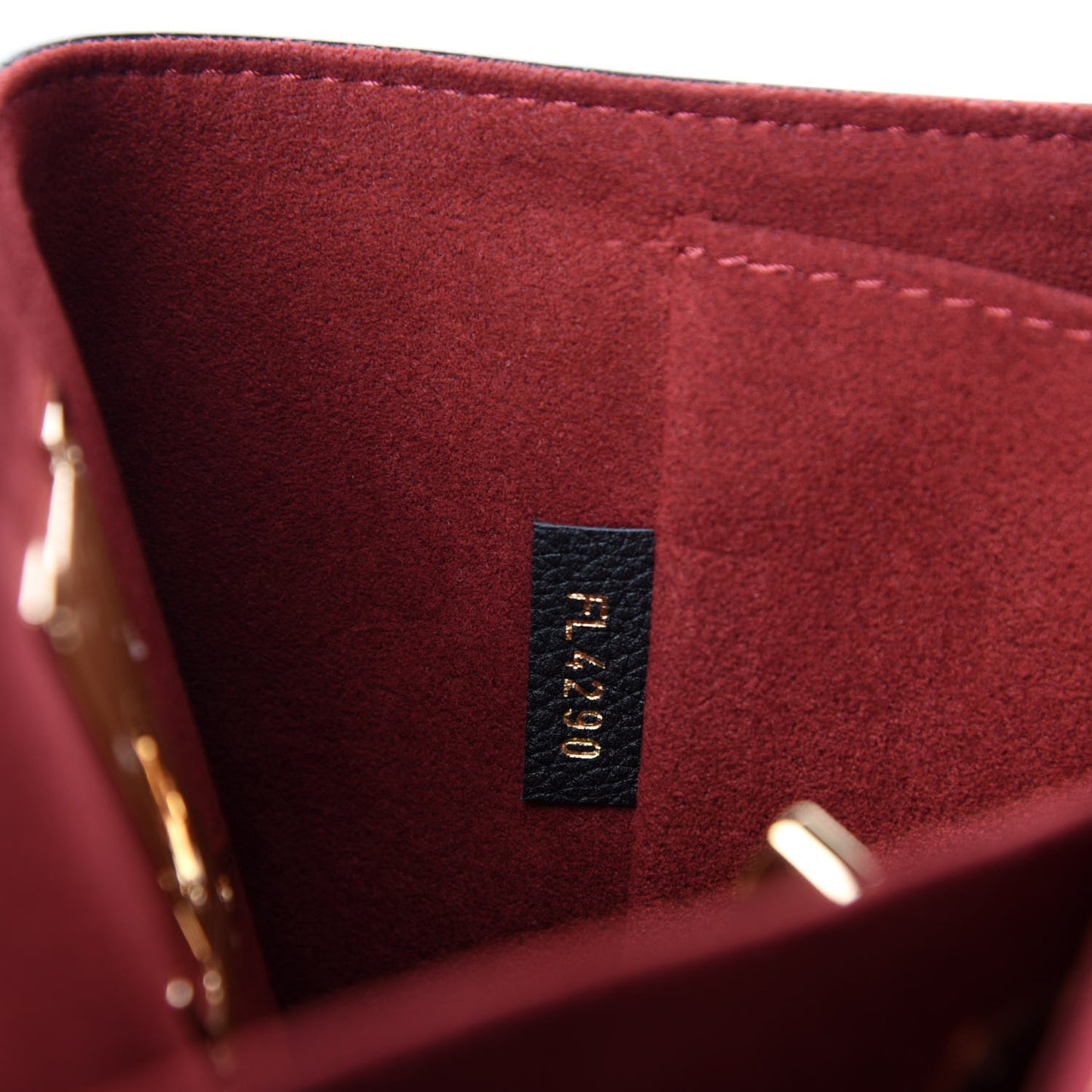 Grained Calfskin Lockme Shopper Black
