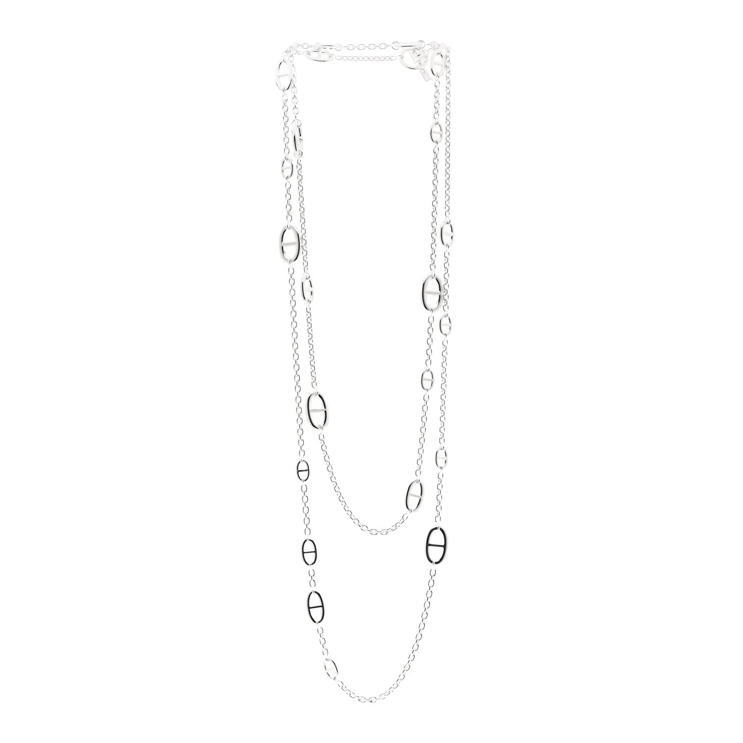 Hermes Sterling Silver Farandole Necklace 160 3 of 6