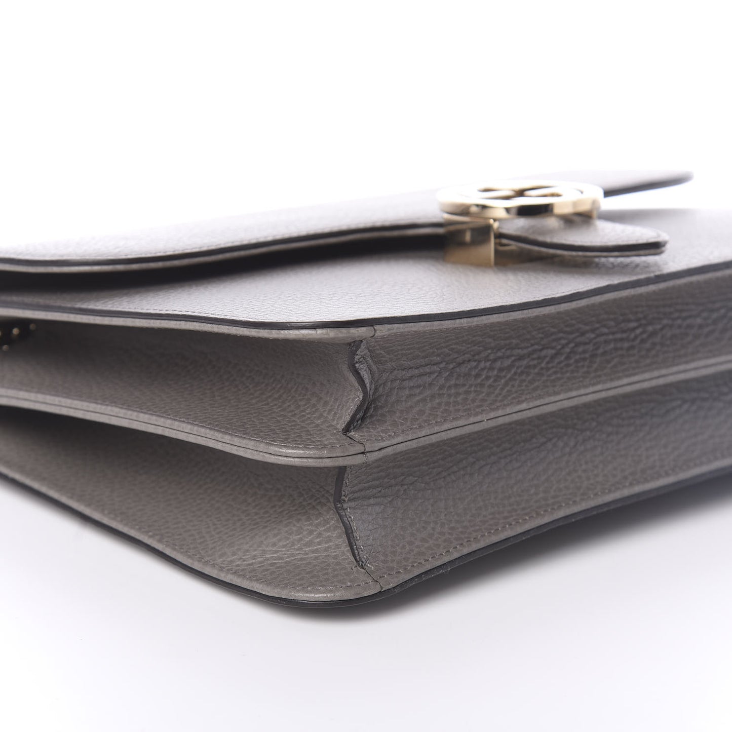 Dollar Calfskin Interlocking G Shoulder Bag Loess