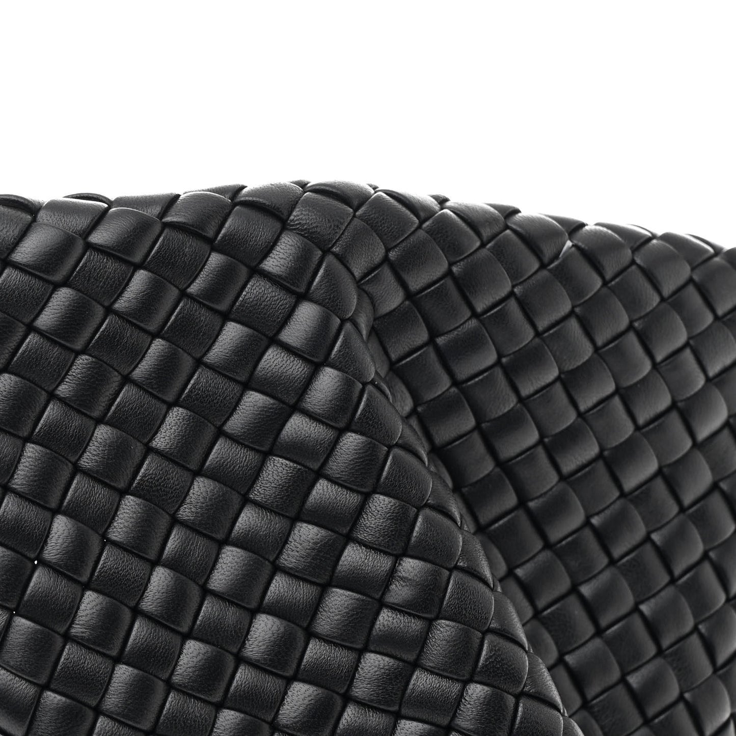 Nappa Intrecciato Crisscross Clutch Black