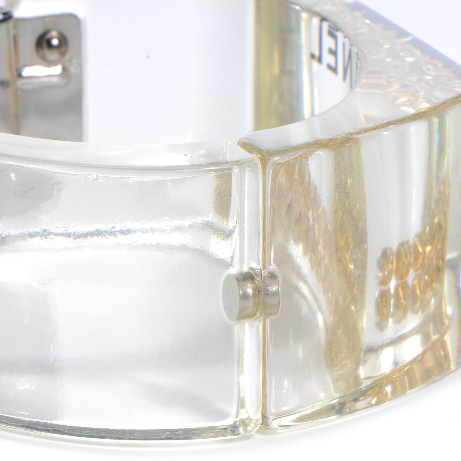 Chanel Lucite Crystal Cuff Transparent 4 of 5