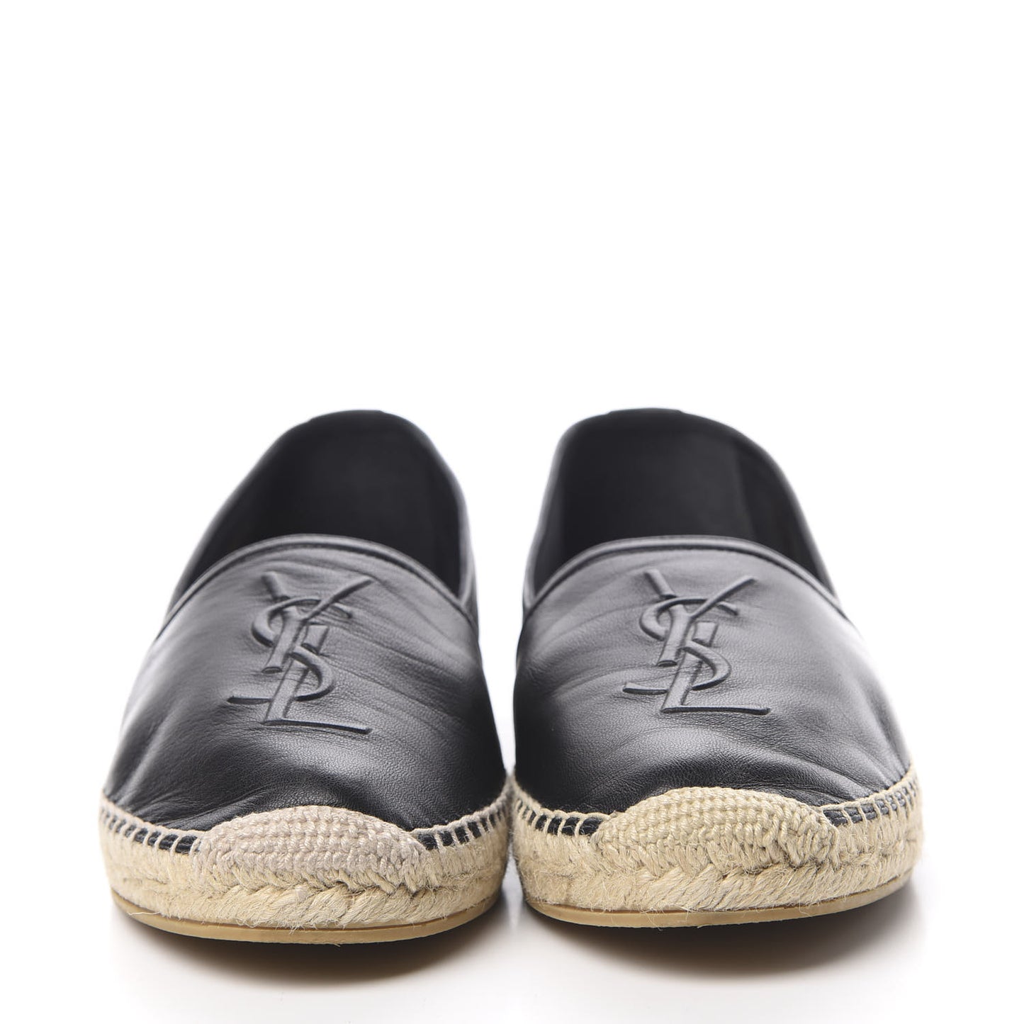 Lambskin Monogram Espadrilles 40 Black
