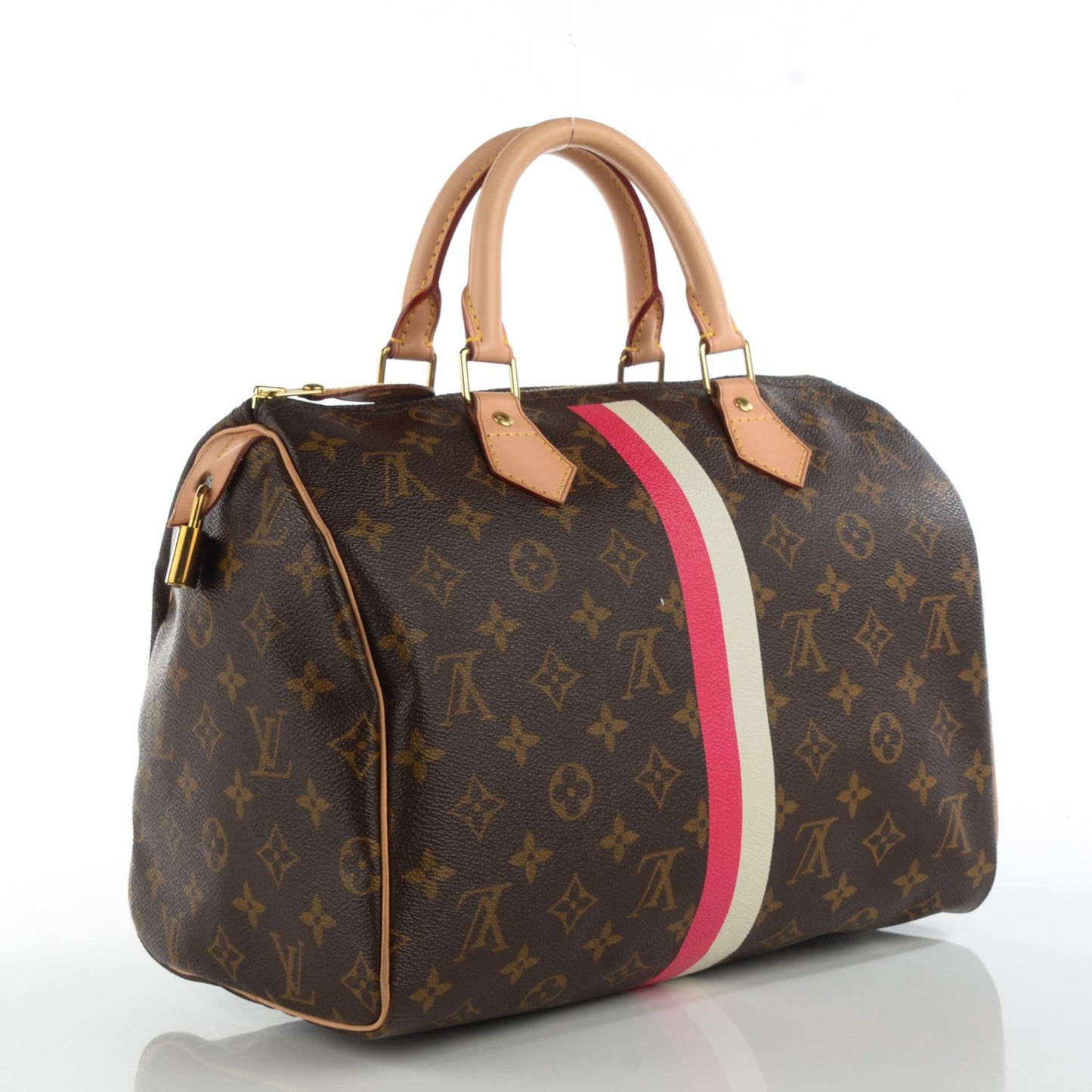 Monogram My LV Heritage Speedy 30 White Fuchsia