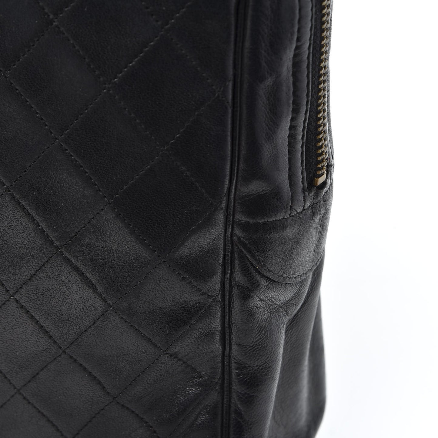 Lambskin Quilted Shoulder Bag Black