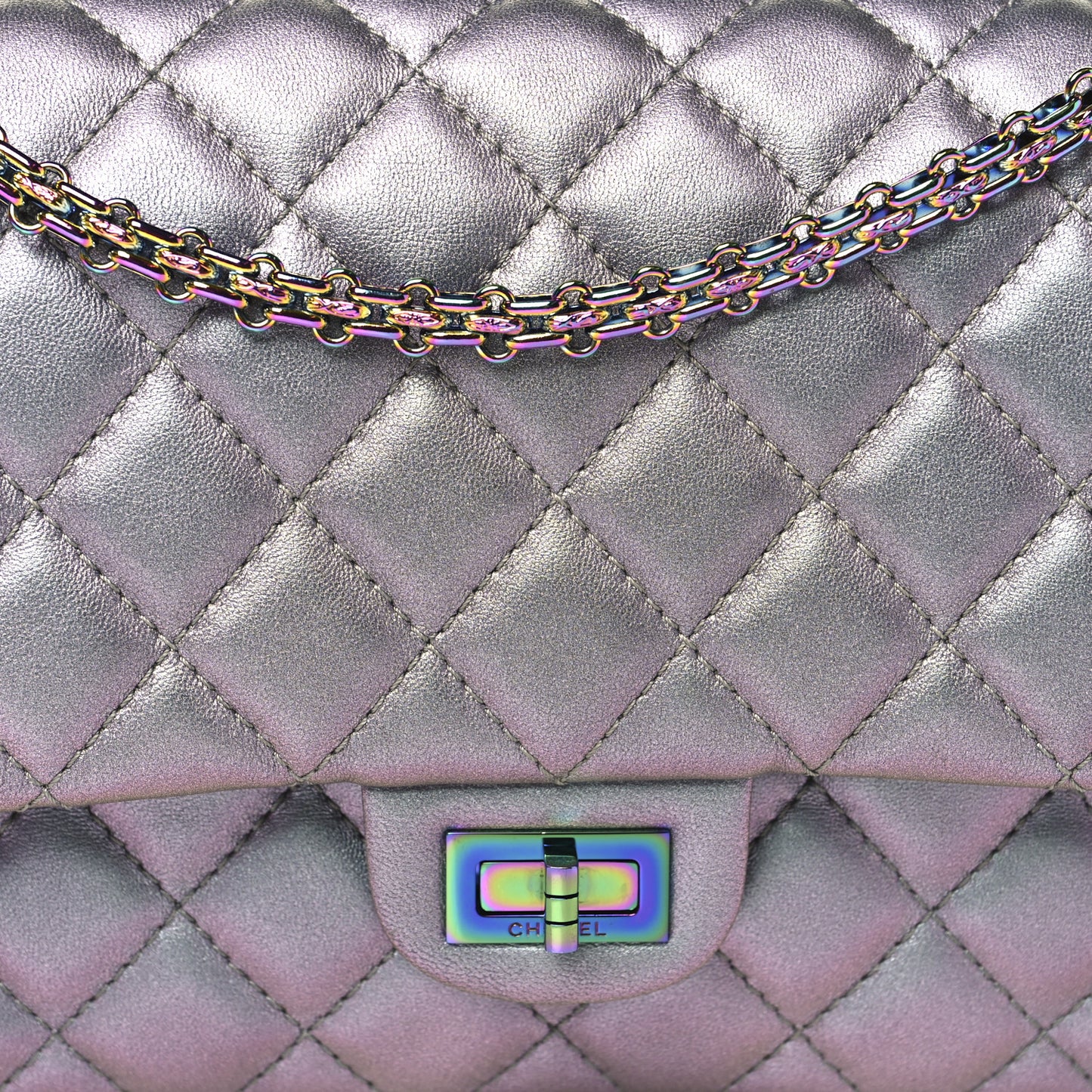 Iridescent Lambskin Quilted 2.55 Reissue 226 Flap Light Purple