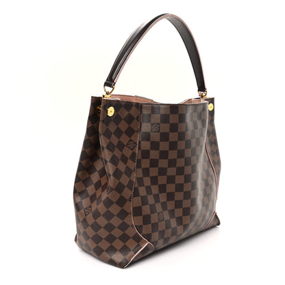 Louis Vuitton Damier Ebene Caissa Hobo Rose Ballerine 3 of 12