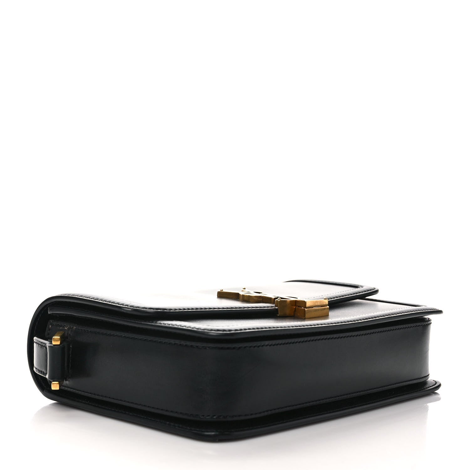 Saint Laurent Box Calfskin Monogram Medium Solferino Satchel Black 4 of 11