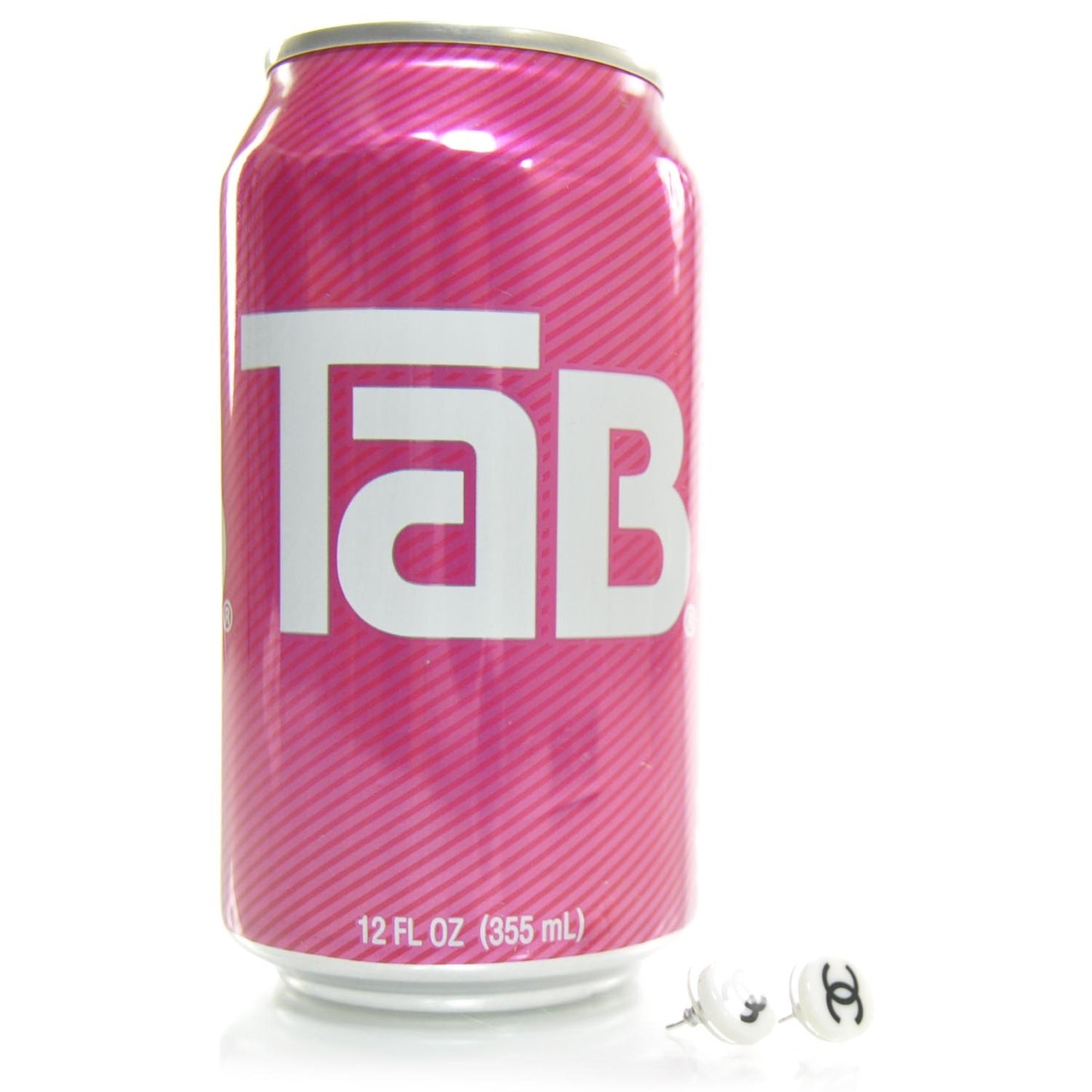 Resin CC Earrings Black and White