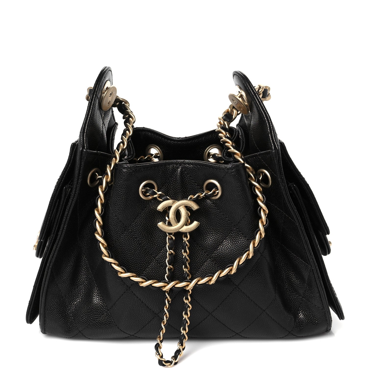 Chanel Caviar Quilted Mini Chanel 25 Handbag Black 2 of 28