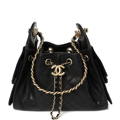 Chanel Caviar Quilted Mini Chanel 25 Handbag Black 2 of 28