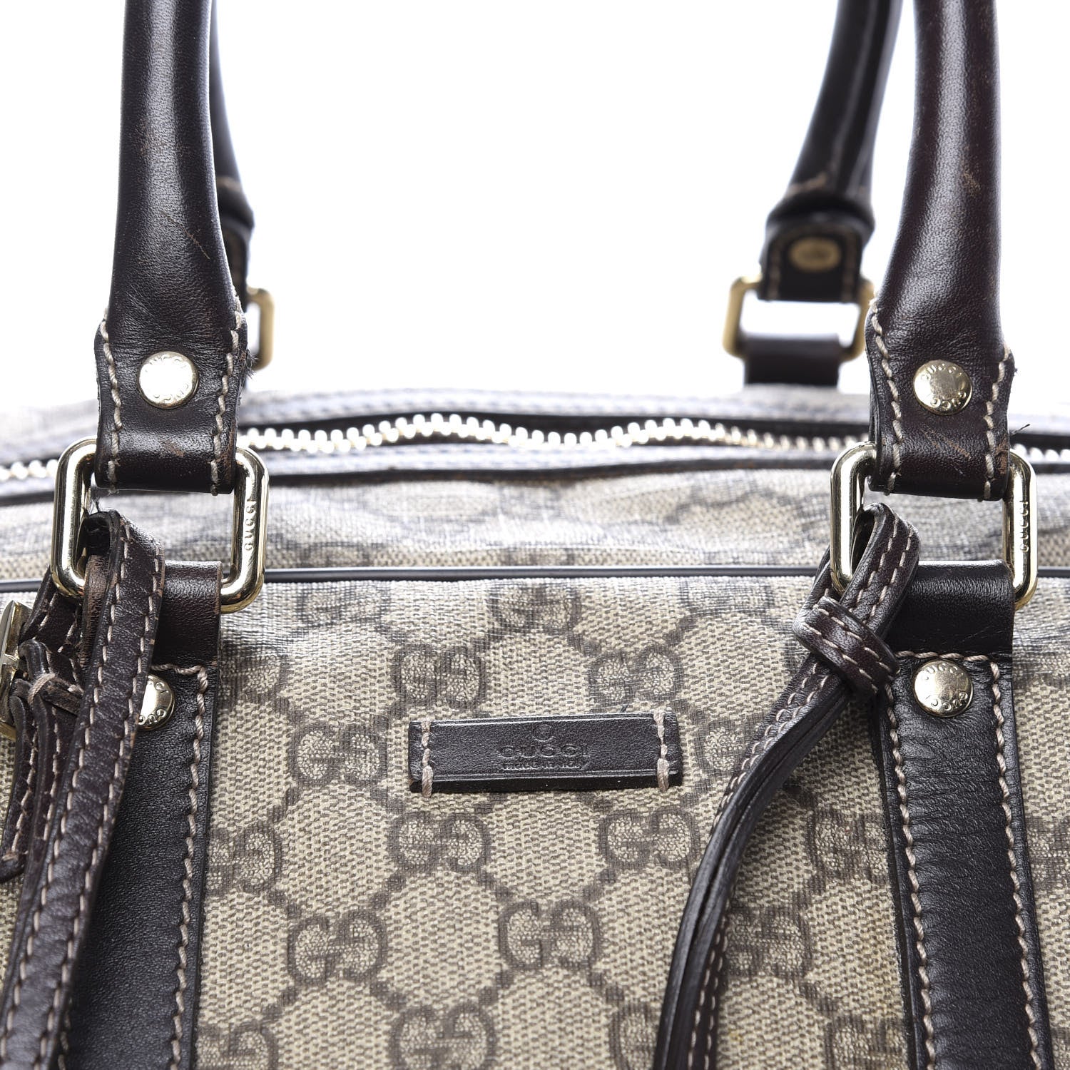 Gucci GG Plus Monogram Large Carry On Duffle Trolley Brown 24 of 24