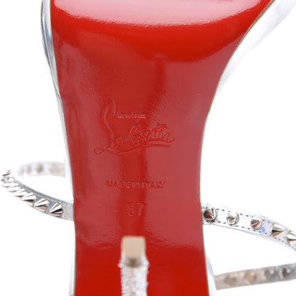 Christian Louboutin Lurex Specchio Choca Lux 120 Sandals 37 Silver 9 of 10