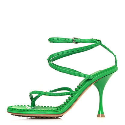 Bottega Veneta Nappa Lagoon Bubble 100mm Sandals 38 Grass 1 of 10
