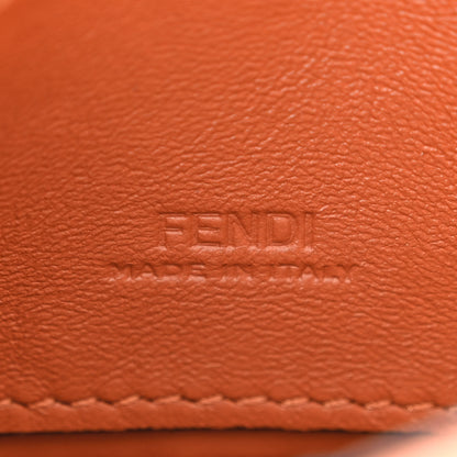 Fendi Nappa Vitello Grace Micro FF Intreccio Nano Baguette Charm Brandy Camelia 6 of 10