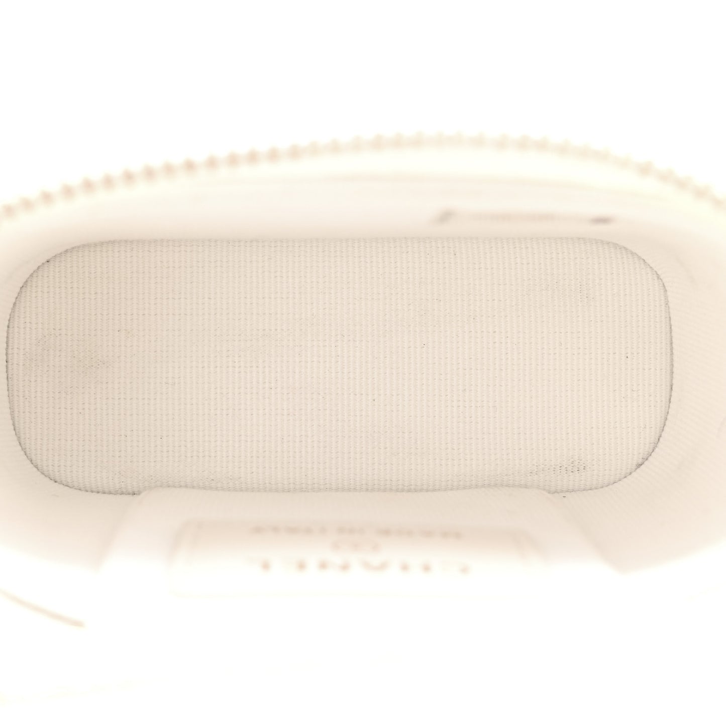 Caviar Quilted Small Handle With Care Vanity Case With Chain White