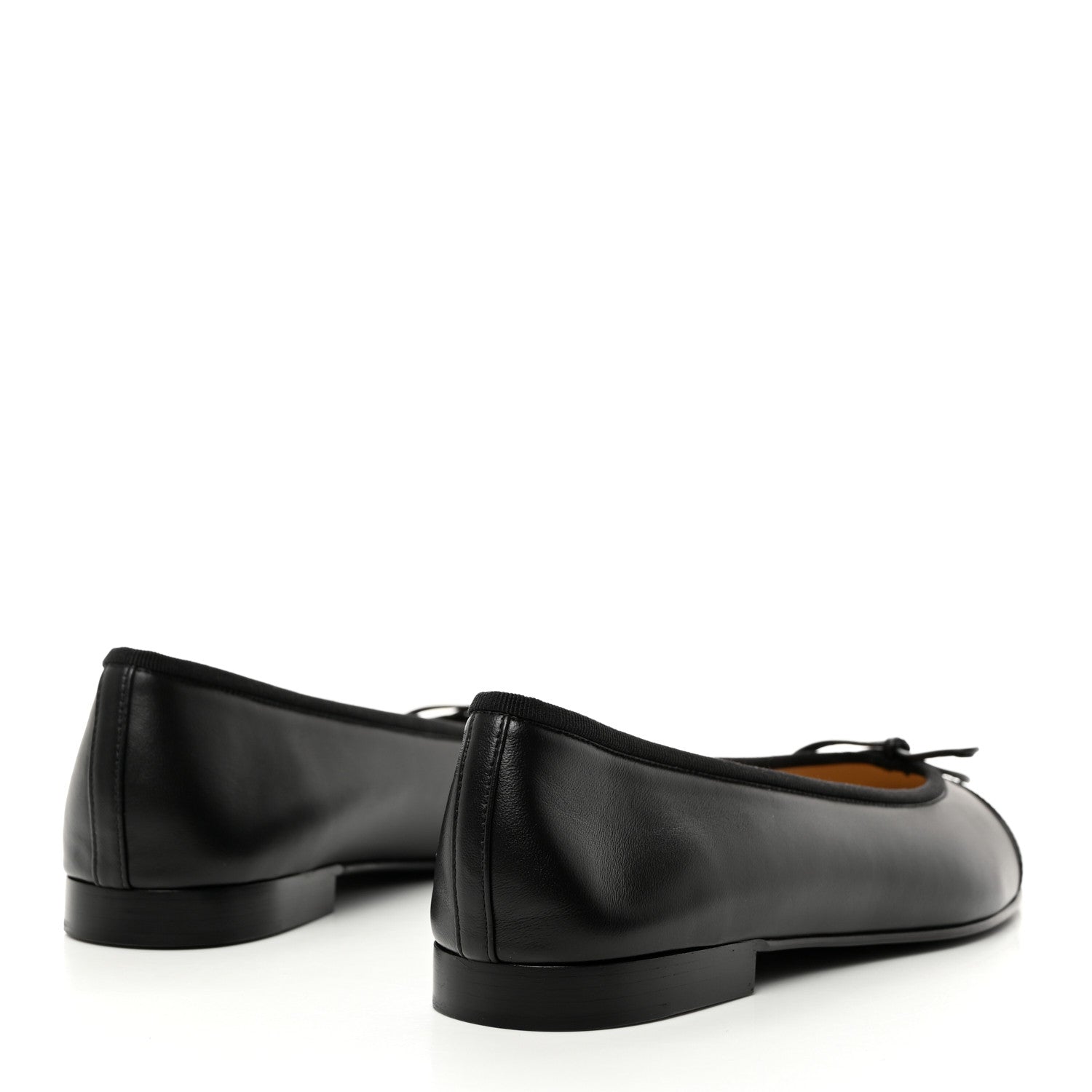 Chanel Lambskin Patent CC Cap Toe Ballerina Flats 39 Black 4 of 9