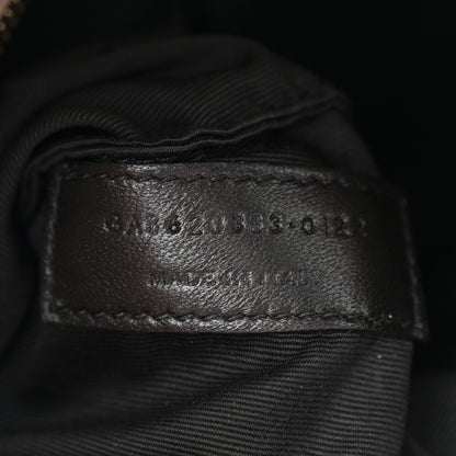 Saint Laurent Lambskin Quilted Toy Loulou Puffer Monogram Chain Satchel Dark Beige 7 of 14