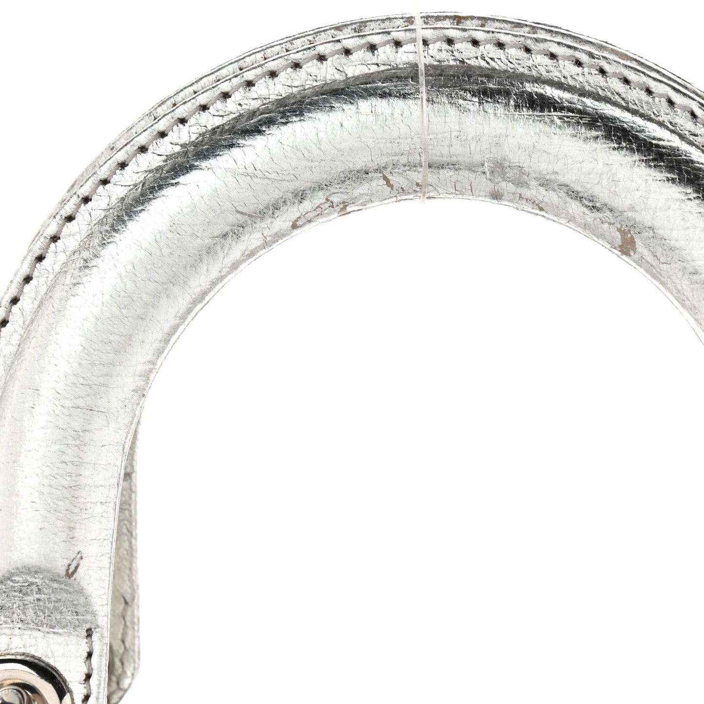 Metallic Grained Calfskin Cannage Small Lucky Badges My Lady Dior Silver