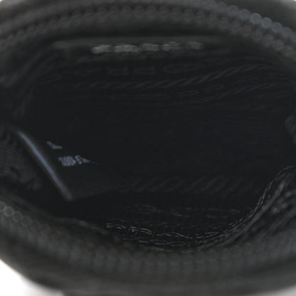 Prada Re-Nylon Pocket Triangle Padded Mini Key Chain Pouch Black 5 of 6