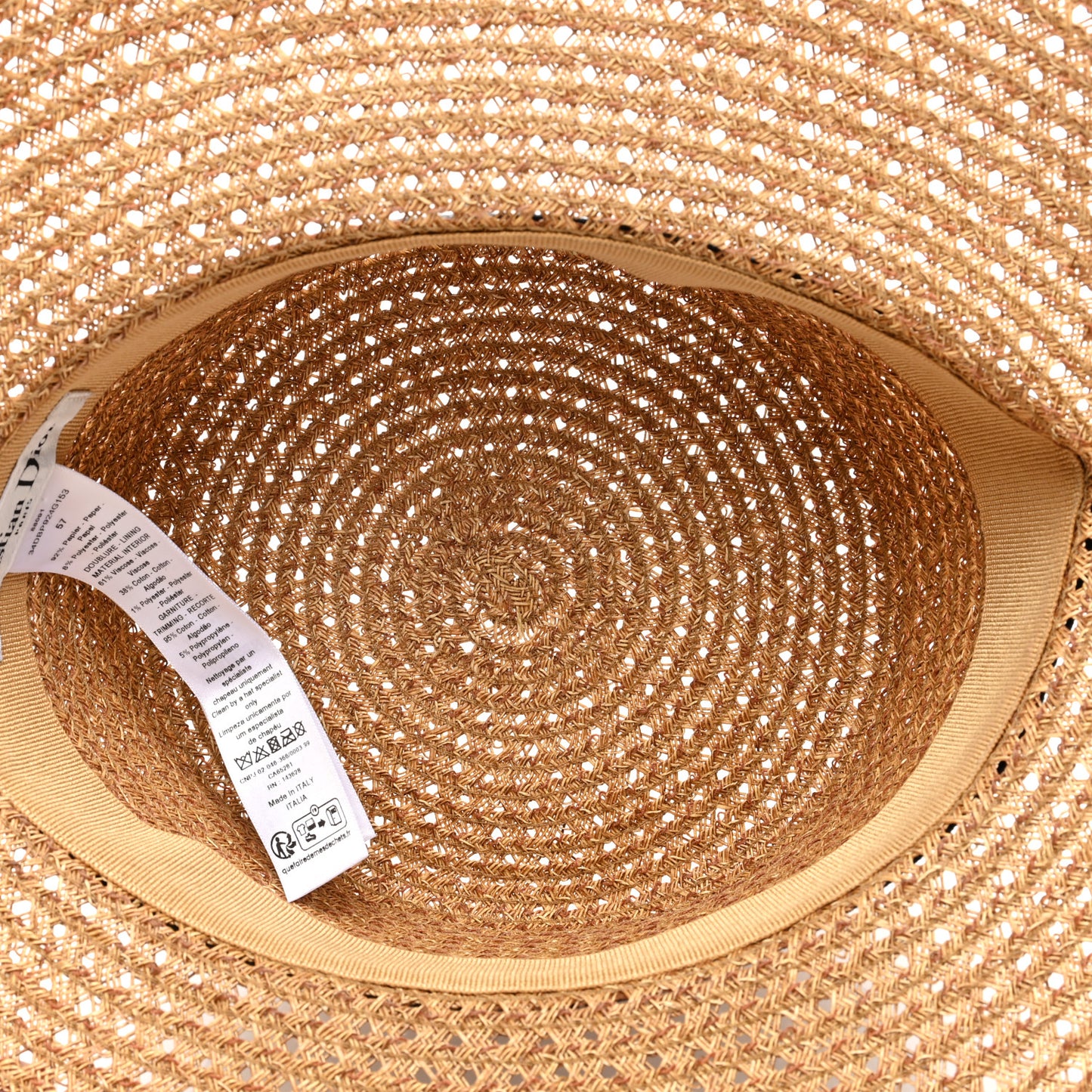 Straw Bucket Hat 57 Natural