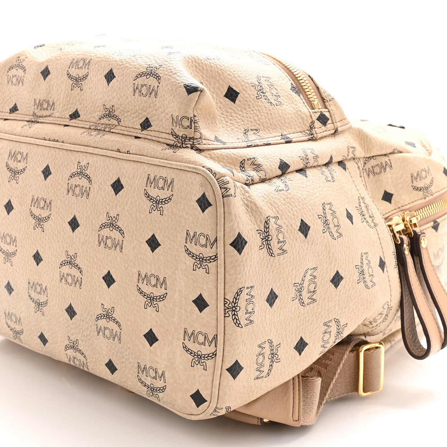 Visetos Medium Sprinkle Stud Stark Backpack Beige