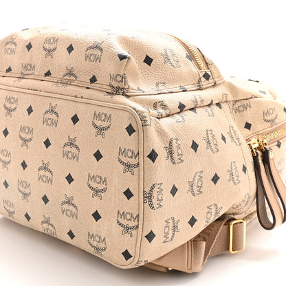 MCM Visetos Medium Sprinkle Stud Stark Backpack Beige 9 of 9