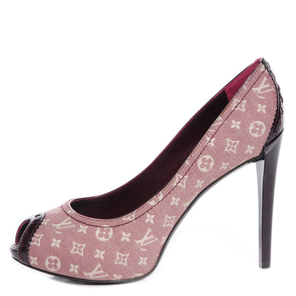 Louis Vuitton Monogram Idylle Romance Open Toe Pumps Sepia 37 1 of 7